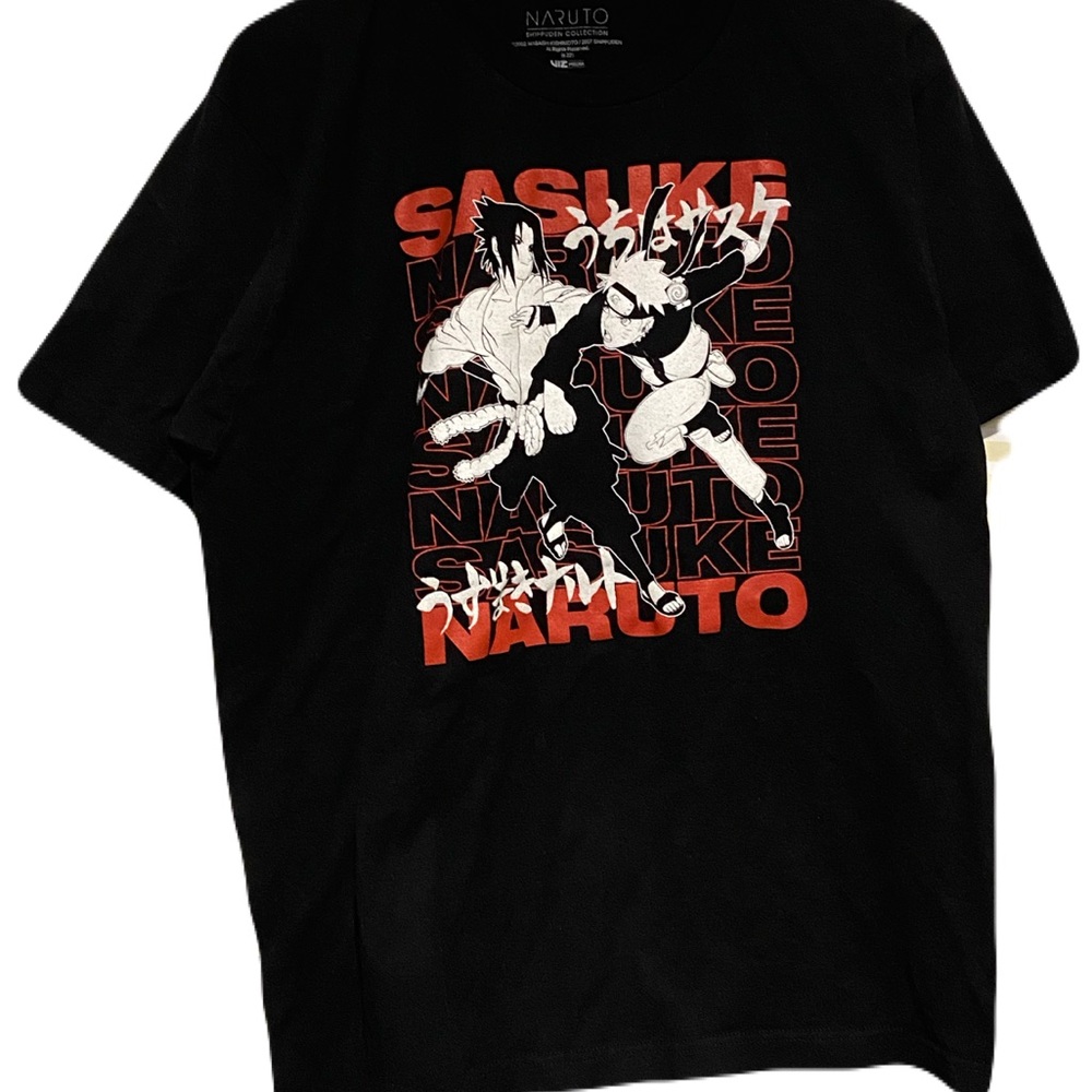 Black Anime Graphic Short Sleeve Tee